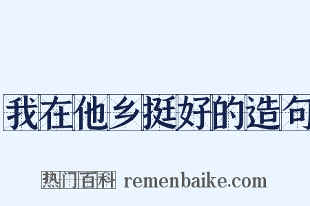 我在他乡挺好的造句是什么意思的图片